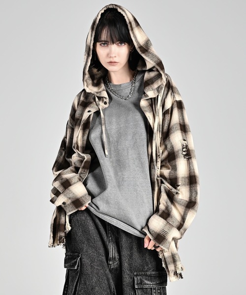 over size shirt parker / オーバーサイズシャツパーカー