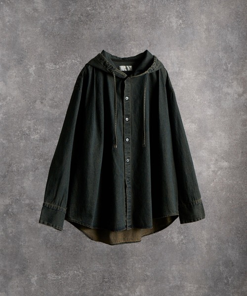 over size shirt parker / オーバーサイズシャツパーカー（シャツ