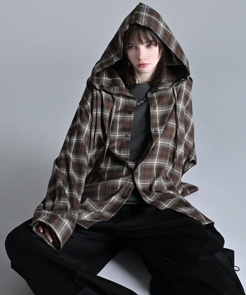 over size shirt parker / オーバーサイズシャツパーカー（シャツ/ブラウス）｜ADRER（アドラー）のファッション通販 - ZOZOTOWN