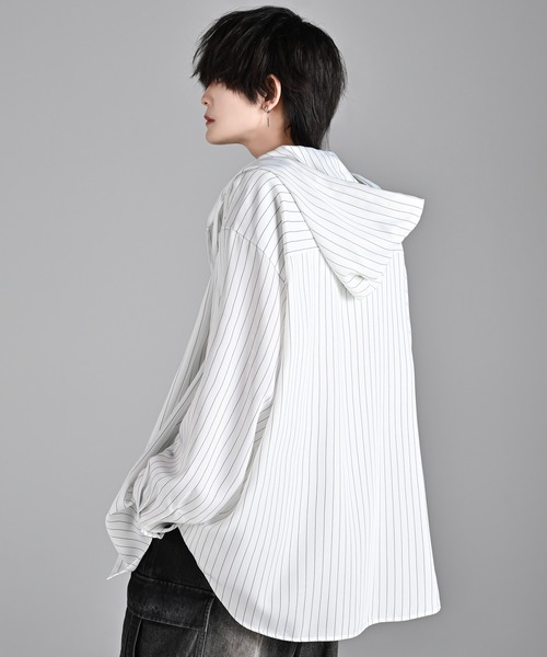 over size shirt parker / オーバーサイズシャツパーカー