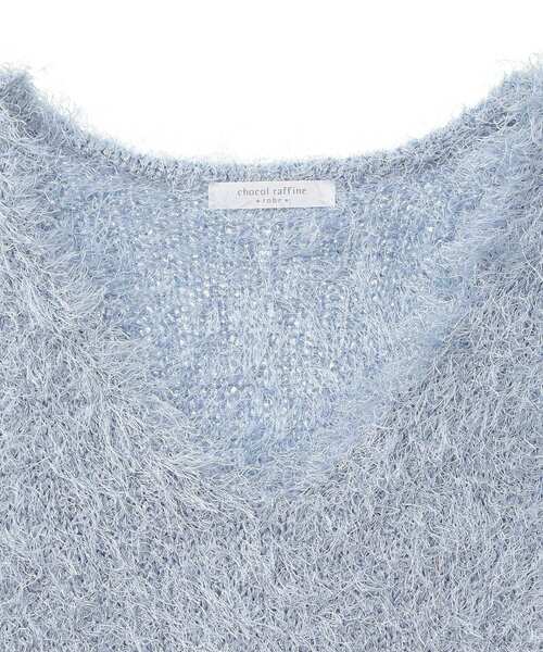 Green　Parks（グリーンパークス）の「Vネックフサフサベスト（ベスト・レディース・ライトグレー/サックスブルー/ホワイト系その他2・FREE）」の22枚目の写真