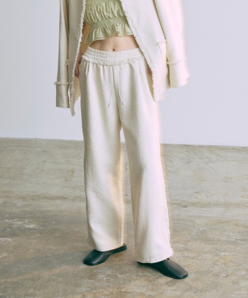 EN NEUME(エンノイム)の「【Set Up】Tweed Easy Pants(その他パンツ・レディース・ブルー/グレイッシュベージュ/アイボリー・FREE)」の1枚目の写真