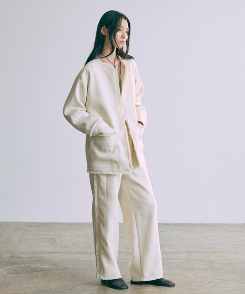 EN NEUME(エンノイム)の「【Set Up】Tweed Easy Pants(その他パンツ・レディース・ブルー/グレイッシュベージュ/アイボリー・FREE)」の10枚目の写真