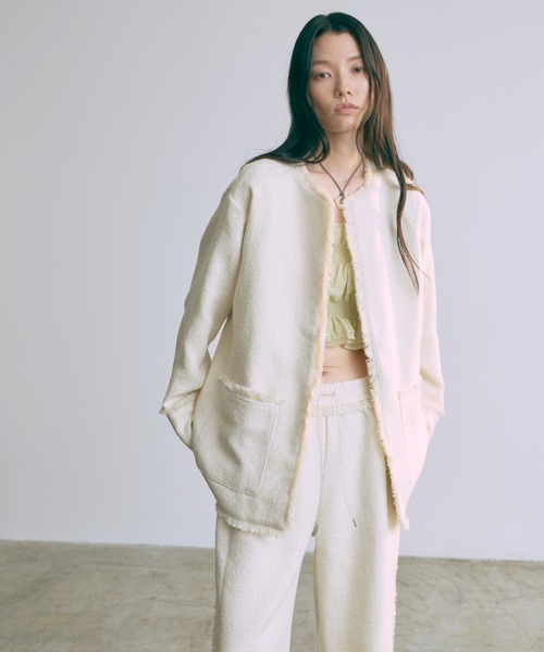 EN NEUME(エンノイム)の「【Set Up】Tweed Easy Pants(その他パンツ・レディース・ブルー/グレイッシュベージュ/アイボリー・FREE)」の8枚目の写真