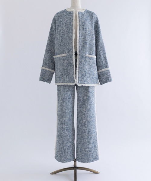 EN NEUME(エンノイム)の「【Set Up】Tweed Easy Pants(その他パンツ・レディース・ブルー/グレイッシュベージュ/アイボリー・FREE)」の21枚目の写真