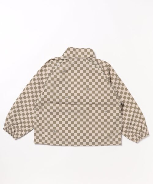 GROOVY COLORS（グルービーカラーズ）の「Checkered Flag Light Jacket（ナイロンジャケット・キッズ・カーキ・130）」の3枚目の写真