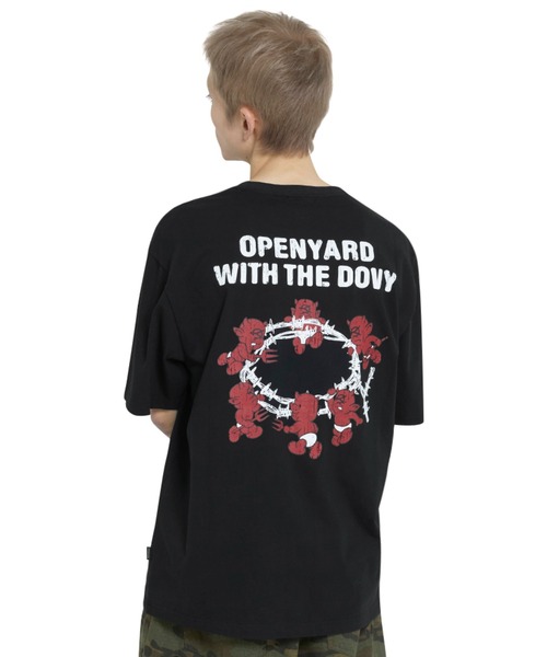 ★OY★BARBED LOGO DOVY TEE - BLACK★正規品/韓国直送料込/人気 OY/オーワイ』BARBED LOGO DOVY TEE/バーベッドロゴドリーティー
