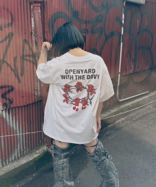 ★OY★ BARBED LOGO DOVY TEE - WHITE★正規品/韓国直送料込 OY/オーワイ』BARBED LOGO DOVY TEE/バーベッドロゴドリーティー