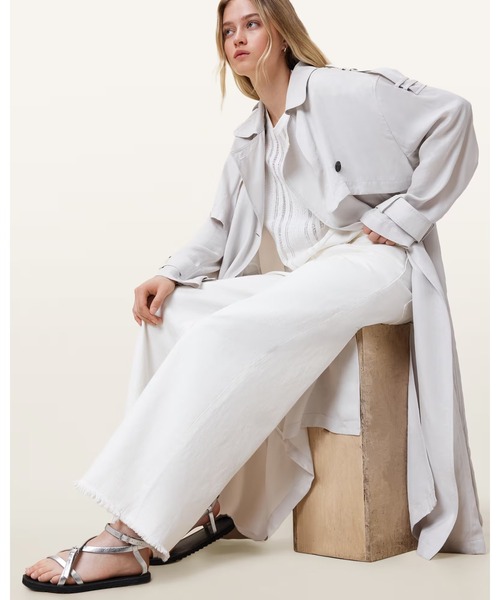 ALLSAINTS(オールセインツ)の「AKI CROSSOVER STRAIGHT LEG DENIM JEANS | AKI クロスオーバー ストレート レッグ デニム ジーンズ(デニムパンツ・レディース・ホワイト・25/27/26/24/28)」の14枚目の写真