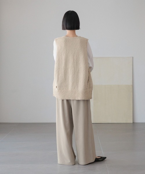 LOWRYS FARM（ローリーズファーム）の「ギャザーワイドイージーパンツ　288508（その他パンツ・レディース・ブラック/チャコールグレー/アイボリー/グリーン/ベージュ/ライトグリーン/ブルー/ベージュ系その他・FREE/LARGE/SMALL）」の22枚目の写真