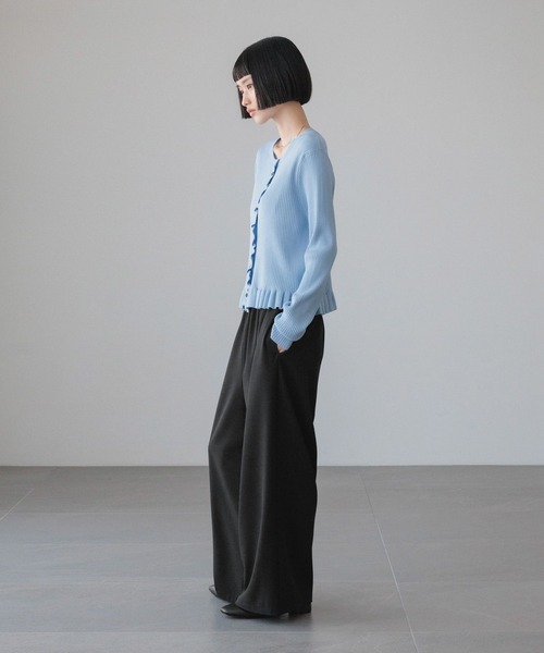 LOWRYS FARM（ローリーズファーム）の「ギャザーワイドイージーパンツ　288508（その他パンツ・レディース・ブラック/チャコールグレー/アイボリー/グリーン/ベージュ/ライトグリーン/ブルー/ベージュ系その他・FREE/LARGE/SMALL）」の17枚目の写真