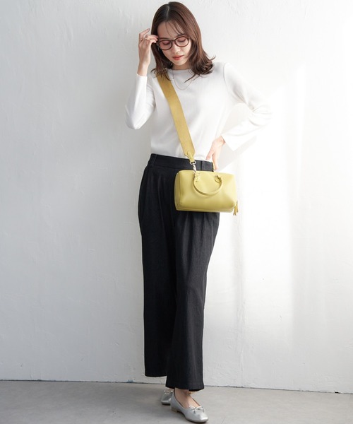 ikka(イッカ)の「フロントタックワイドパンツ(その他パンツ・レディース・ネイビー/ベージュ/グレー/ブラック・M/L/S)」の21枚目の写真