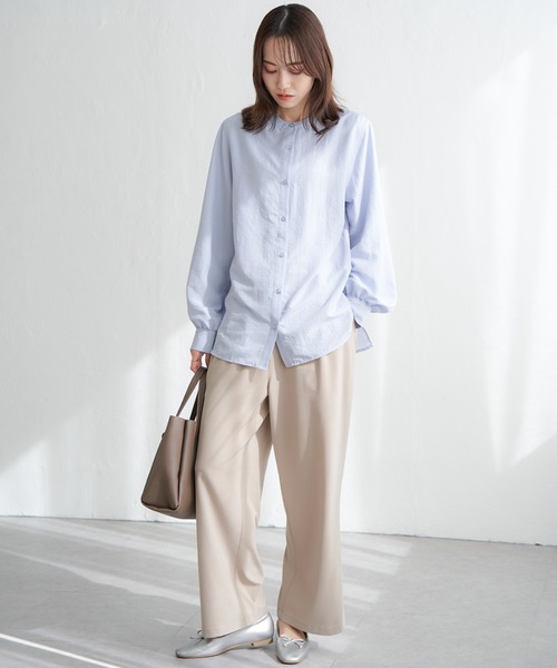 ikka(イッカ)の「フロントタックワイドパンツ(その他パンツ・レディース・ネイビー/ベージュ/グレー/ブラック・M/L/S)」の11枚目の写真