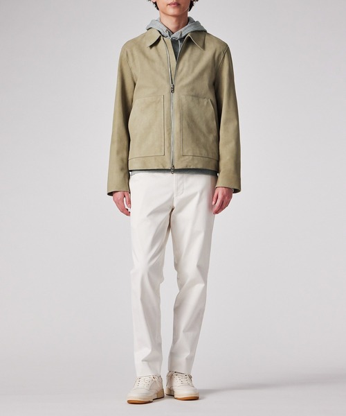 Paul Smith（ポールスミス）の「ヌバックレザー ジップアップブルゾン / 153168 383ZLB（ライダースジャケット・メンズ・チョコ/ベージュ・MEDIUM/LARGE）」の9枚目の写真