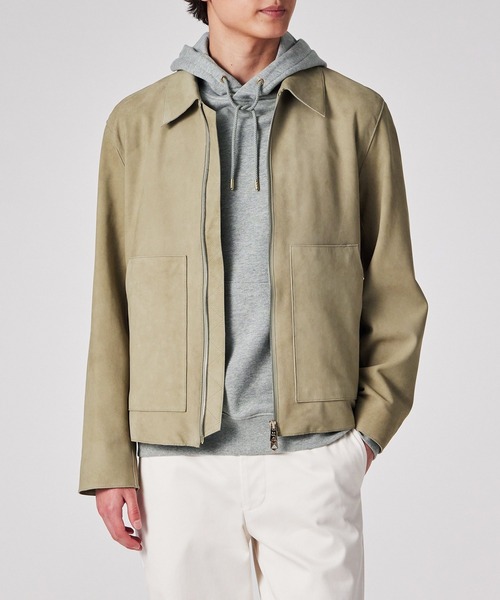 Paul Smith（ポールスミス）の「ヌバックレザー ジップアップブルゾン / 153168 383ZLB（ライダースジャケット・メンズ・チョコ/ベージュ・MEDIUM/LARGE）」の10枚目の写真