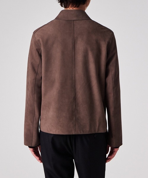 Paul Smith（ポールスミス）の「ヌバックレザー ジップアップブルゾン / 153168 383ZLB（ライダースジャケット・メンズ・チョコ/ベージュ・MEDIUM/LARGE）」の14枚目の写真