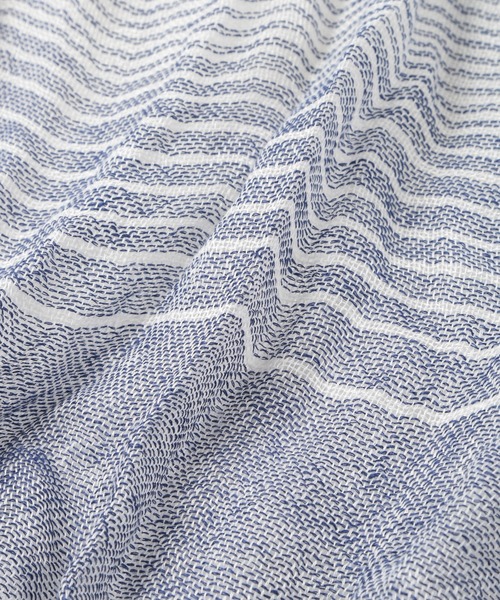 MEN'S BIGI（メンズビギ）の「バイカラーリネンストール（ストール/ショール・メンズ・ブルー/ピンク・FREE）」の10枚目の写真