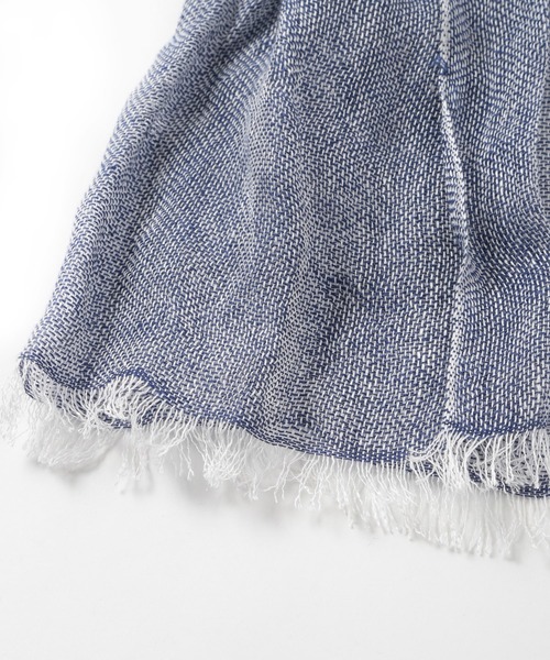 MEN'S BIGI（メンズビギ）の「バイカラーリネンストール（ストール/ショール・メンズ・ブルー/ピンク・FREE）」の9枚目の写真