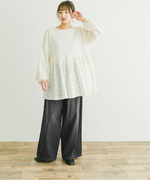 ITEMS URBANRESEARCH（アイテムズ アーバンリサーチ）の「ワイドデニム（デニムパンツ・レディース・ブルー系その他/インディゴブルー/ブラック系その他/ブラック・MEDIUM/SMALL）」の17枚目の写真