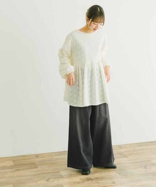 ITEMS URBANRESEARCH（アイテムズ アーバンリサーチ）の「ワイドデニム（デニムパンツ・レディース・ブルー系その他/インディゴブルー/ブラック系その他/ブラック・MEDIUM/SMALL）」の16枚目の写真