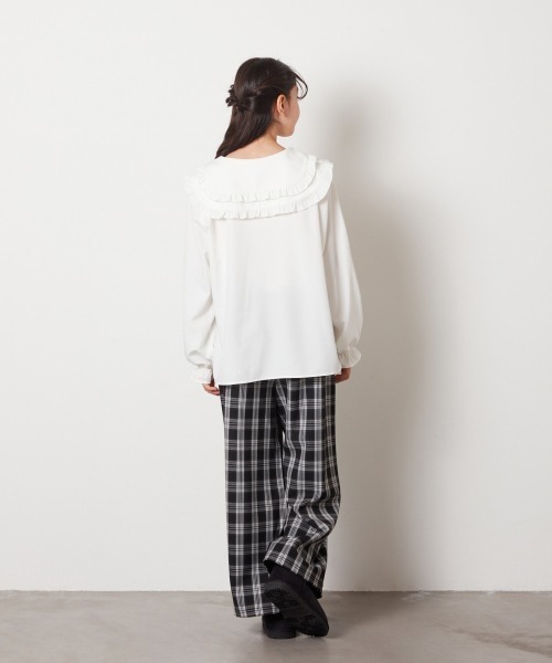 a.v.v（アーヴェヴェ）の「[140-150]ダブルフリルカラーブラウス（シャツ/ブラウス・キッズ・ホワイト・140/150）」の12枚目の写真