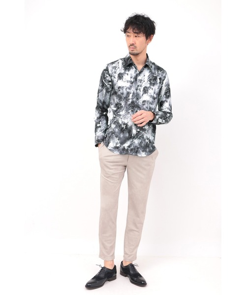 HIGH STREET∴ストレッチサテンJQシャドーローズプリントSH