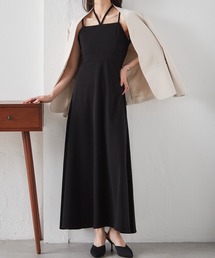 【選べる】【S-LLサイズ展開】全骨格華奢見え！デザインキャミワンピース(フレア／Iライン)