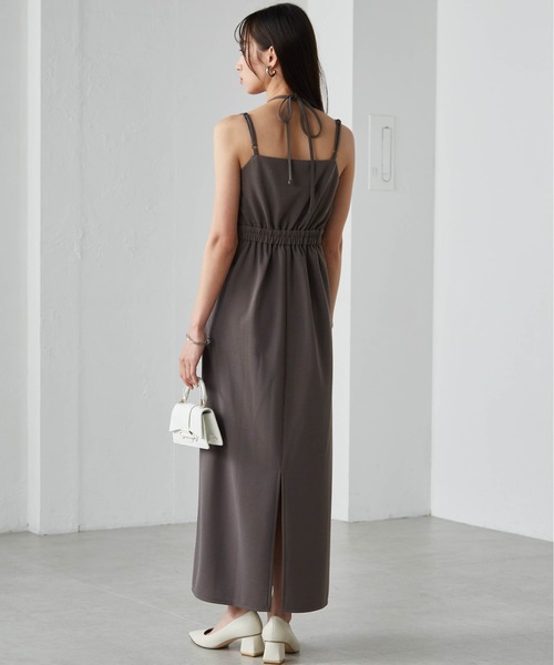 RANAN（ラナン）の「【選べる】デザインキャミワンピース(フレア／Iライン)（ワンピース・レディース・ブラウン系2/ブラウン系1/グレー系2/ホワイト系2/ホワイト系1/ブラック系2/ブラック系1/グレー系1・LL/L/M/S）」の13枚目の写真