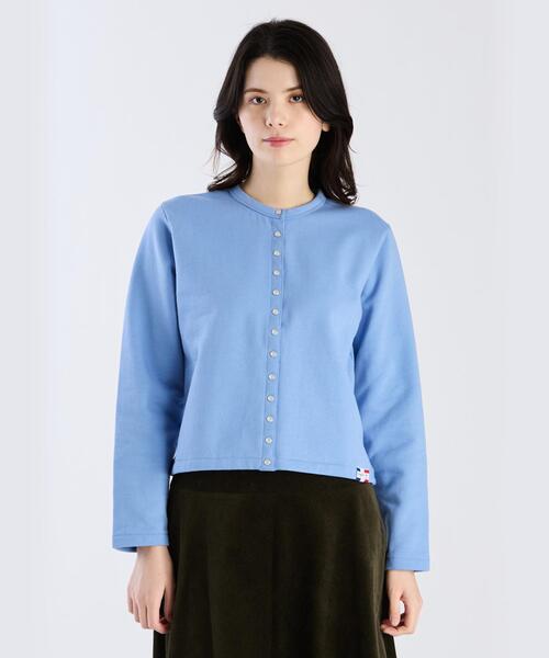 オーガニックコットン メルトン 長袖 カーディガンプレッション ”Le