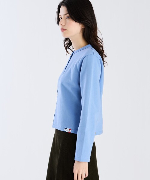 agnes b.(アニエスベー)の「オーガニックコットン メルトン 長袖 カーディガンプレッション "Le Classique"(カーディガン/ボレロ・レディース・ブルー系その他・3/2/1)」の4枚目の写真