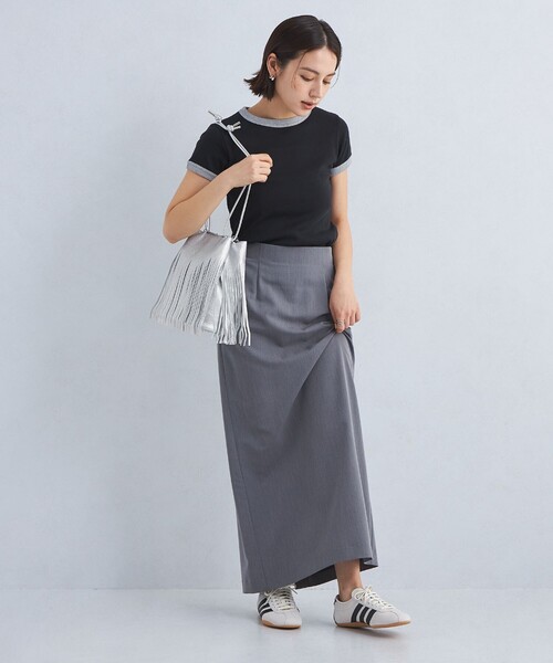 green label relaxing(グリーンレーベルリラクシング)の「フリンジ ドロスト 巾着バッグ(ショルダーバッグ・レディース・シルバー/イエロー/ブラック・FREE)」の9枚目の写真