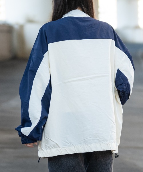 JOHN'S CLOSET（ジョンズクローゼット）の「【13】ボディ切替 ナイロンフルジップブルゾン（ナイロンジャケット・メンズ・ワイン/オフホワイト/ブラック・LARGE/MEDIUM）」の9枚目の写真