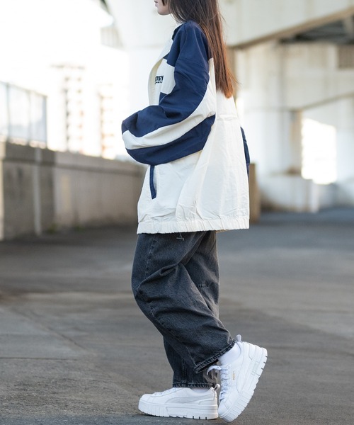 JOHN'S CLOSET（ジョンズクローゼット）の「【13】ボディ切替 ナイロンフルジップブルゾン（ナイロンジャケット・メンズ・ワイン/オフホワイト/ブラック・LARGE/MEDIUM）」の12枚目の写真