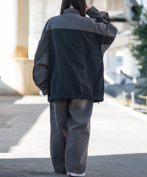 JOHN'S CLOSET（ジョンズクローゼット）の「【13】ボディ切替 ナイロンフルジップブルゾン（ナイロンジャケット・メンズ・ワイン/オフホワイト/ブラック・LARGE/MEDIUM）」の20枚目の写真