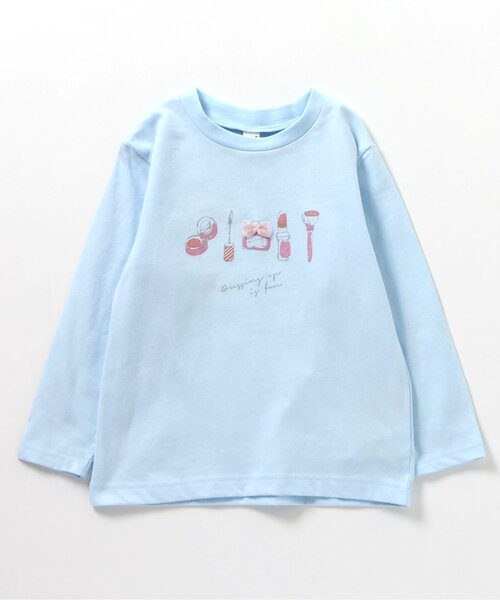 apres les cours（アプレレクール）の「【ジュニア対応】アソートモチーフ長袖Tシャツ/7days Style（Tシャツ/カットソー・キッズ・ピンク/その他2/ネイビー/アイボリー/サックスブルー・80/90/100/110/120/140/130）」の3枚目の写真