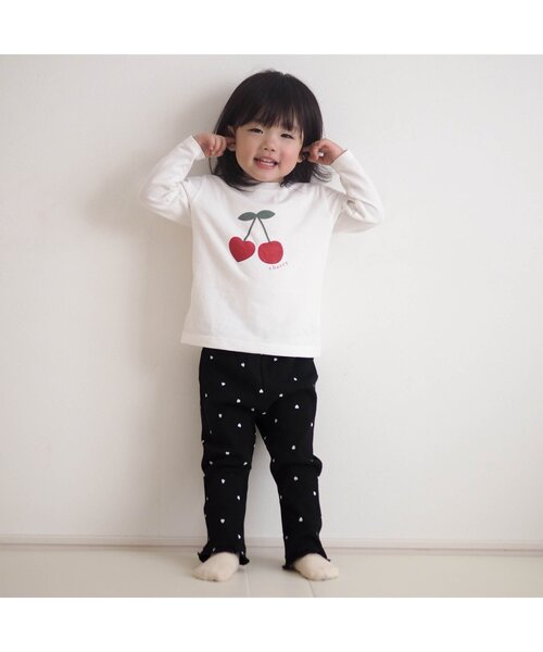 apres les cours（アプレレクール）の「【ジュニア対応】アソートモチーフ長袖Tシャツ/7days Style（Tシャツ/カットソー・キッズ・ピンク/その他2/ネイビー/アイボリー/サックスブルー・80/90/100/110/120/140/130）」の8枚目の写真