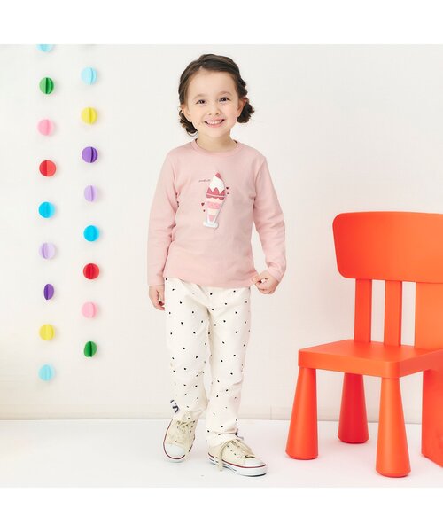 apres les cours（アプレレクール）の「【ジュニア対応】アソートモチーフ長袖Tシャツ/7days Style（Tシャツ/カットソー・キッズ・ピンク/その他2/ネイビー/アイボリー/サックスブルー・80/90/100/110/120/140/130）」の9枚目の写真