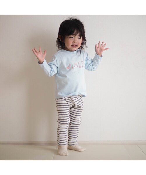 apres les cours（アプレレクール）の「【ジュニア対応】アソートモチーフ長袖Tシャツ/7days Style（Tシャツ/カットソー・キッズ・ピンク/その他2/ネイビー/アイボリー/サックスブルー・80/90/100/110/120/140/130）」の13枚目の写真