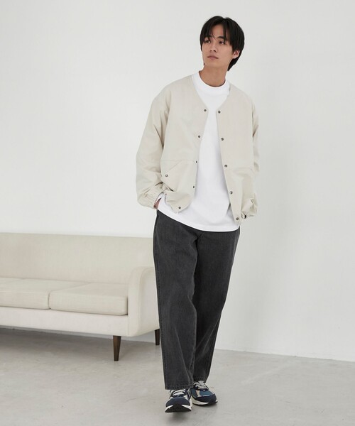 coen（コーエン）の「【C.Mt】NOCOLLAR JACKET（ノーカラージャケット・メンズ・オフホワイト/ブラック/ダークグレー・S/M/L/XL）」の12枚目の写真