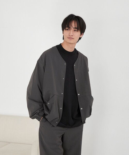 coen（コーエン）の「【C.Mt】NOCOLLAR JACKET（ノーカラージャケット・メンズ・オフホワイト/ブラック/ダークグレー・S/M/L/XL）」の20枚目の写真