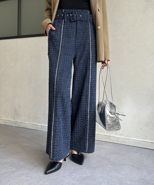 Thevon（ゼボン）の「ベルト付きジャガードデニム（その他パンツ・レディース・ネイビー/ブラック・S/M）」の14枚目の写真