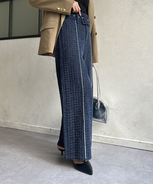 Thevon（ゼボン）の「ベルト付きジャガードデニム（その他パンツ・レディース・ネイビー/ブラック・S/M）」の17枚目の写真