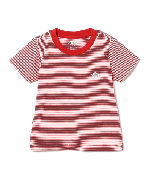 DANTON(ダントン)の「DANTON / KIDS' SHORT SLEEVE INNER T-SHIRT STRIPE 2025SS(105~135cm)(Tシャツ/カットソー・キッズ・レッド/ネイビー・125/135/105/115)」の2枚目の写真