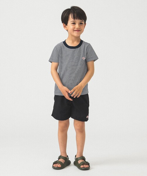 DANTON(ダントン)の「DANTON / KIDS' SHORT SLEEVE INNER T-SHIRT STRIPE 2025SS(105~135cm)(Tシャツ/カットソー・キッズ・レッド/ネイビー・125/135/105/115)」の5枚目の写真