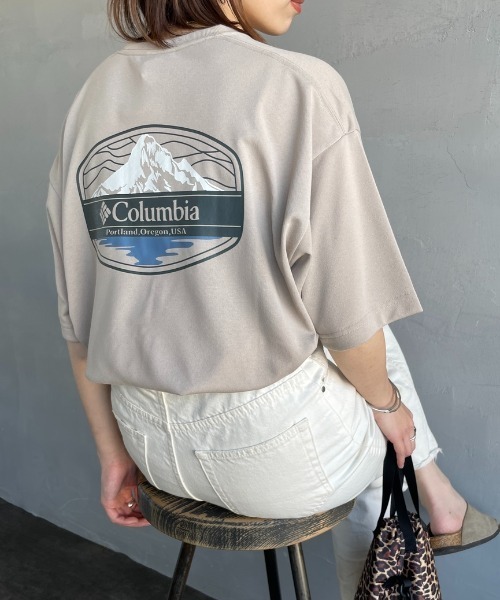 Columbia（コロンビア）の「【WEB限定】[Columbia/コロンビア] SUNRISE STRAIT OFZ バックプリントTシャツ（Tシャツ/カットソー・レディース・サックスブルー/ベージュ/ホワイト/ブラック・M/L/XL）」の9枚目の写真