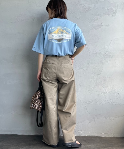 Columbia（コロンビア）の「【WEB限定】[Columbia/コロンビア] SUNRISE STRAIT OFZ バックプリントTシャツ（Tシャツ/カットソー・レディース・サックスブルー/ベージュ/ホワイト/ブラック・M/L/XL）」の7枚目の写真