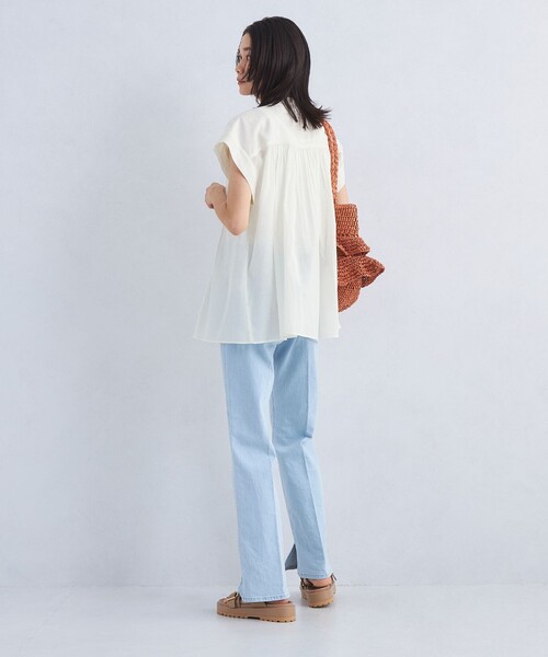 ブラウス シャツ 「size SHORTあり」ボイル ピンタック ブラウス レディース green label relaxing ブラウス シャツ 「size SHORTあり