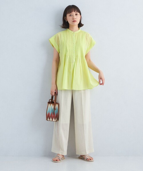 【新品未使用品】ピンタックブラウス グリーンレーベルリラクシング green label relaxing（グリーンレーベルリラクシング）の