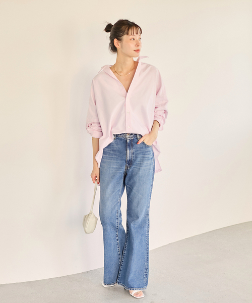 plage（プラージュ）の「《追加》OX Poncho シャツ（シャツ/ブラウス・レディース・サックスブルー/ピンク系その他・FREE）」の6枚目の写真