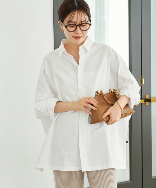 plage（プラージュ）の「《追加》OX Poncho シャツ（シャツ/ブラウス・レディース・サックスブルー/ピンク系その他・FREE）」の11枚目の写真